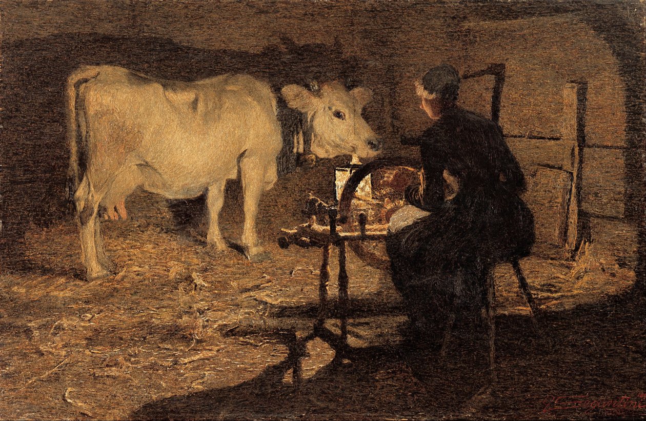 eğirme by Giovanni Segantini
