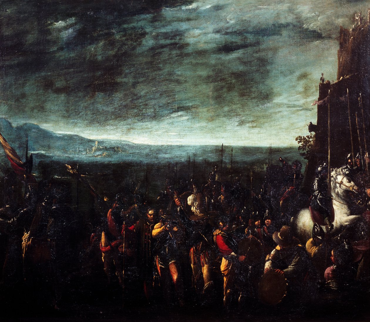 Yürüyen askerler (tuval üzerine yağlı boya) by Giovanni Donducci