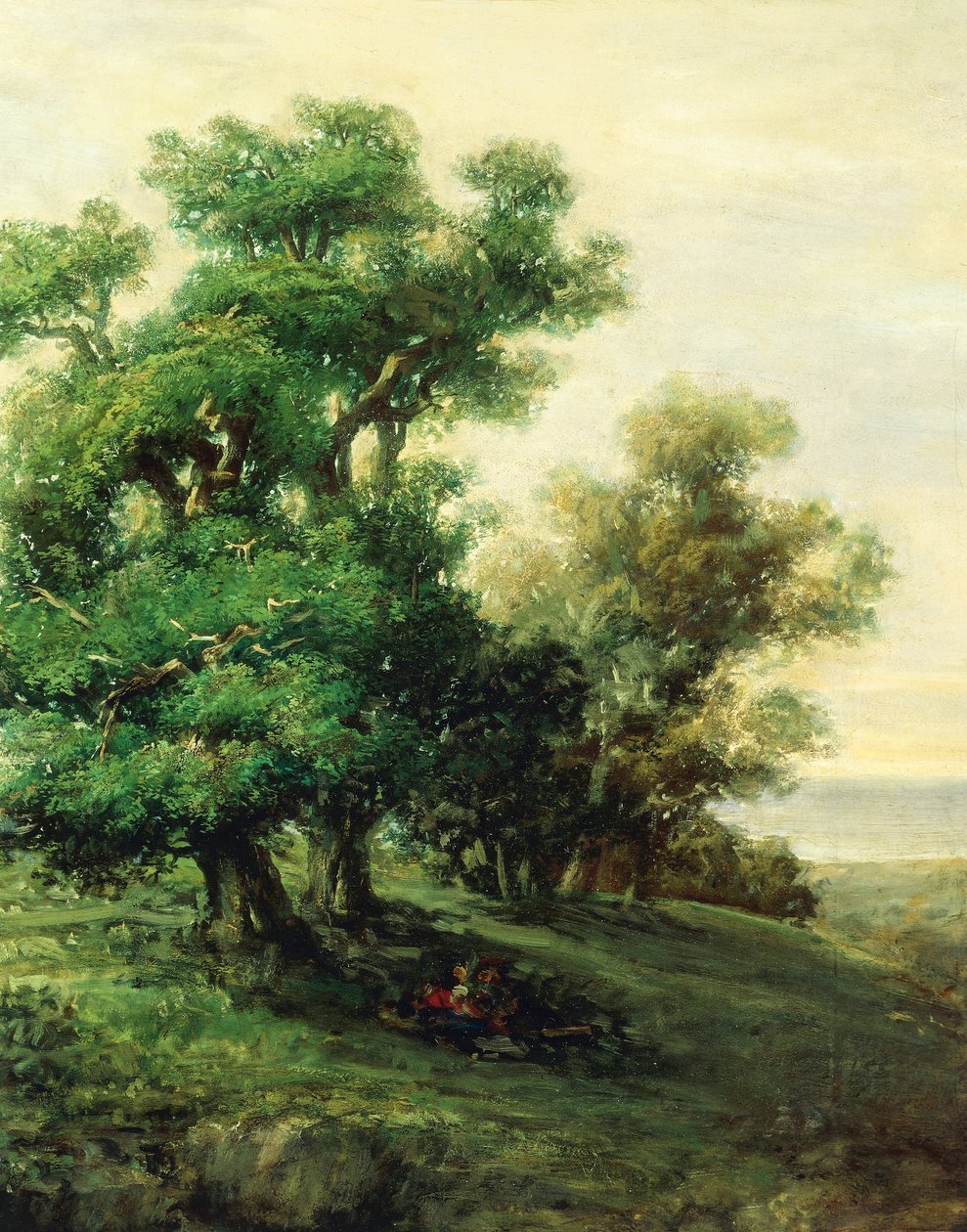 Manzara, Giovanni Carnovali veya Piccio (1804-1873 olarak bilinen Carnevali), Detay by Giovanni Carnovali
