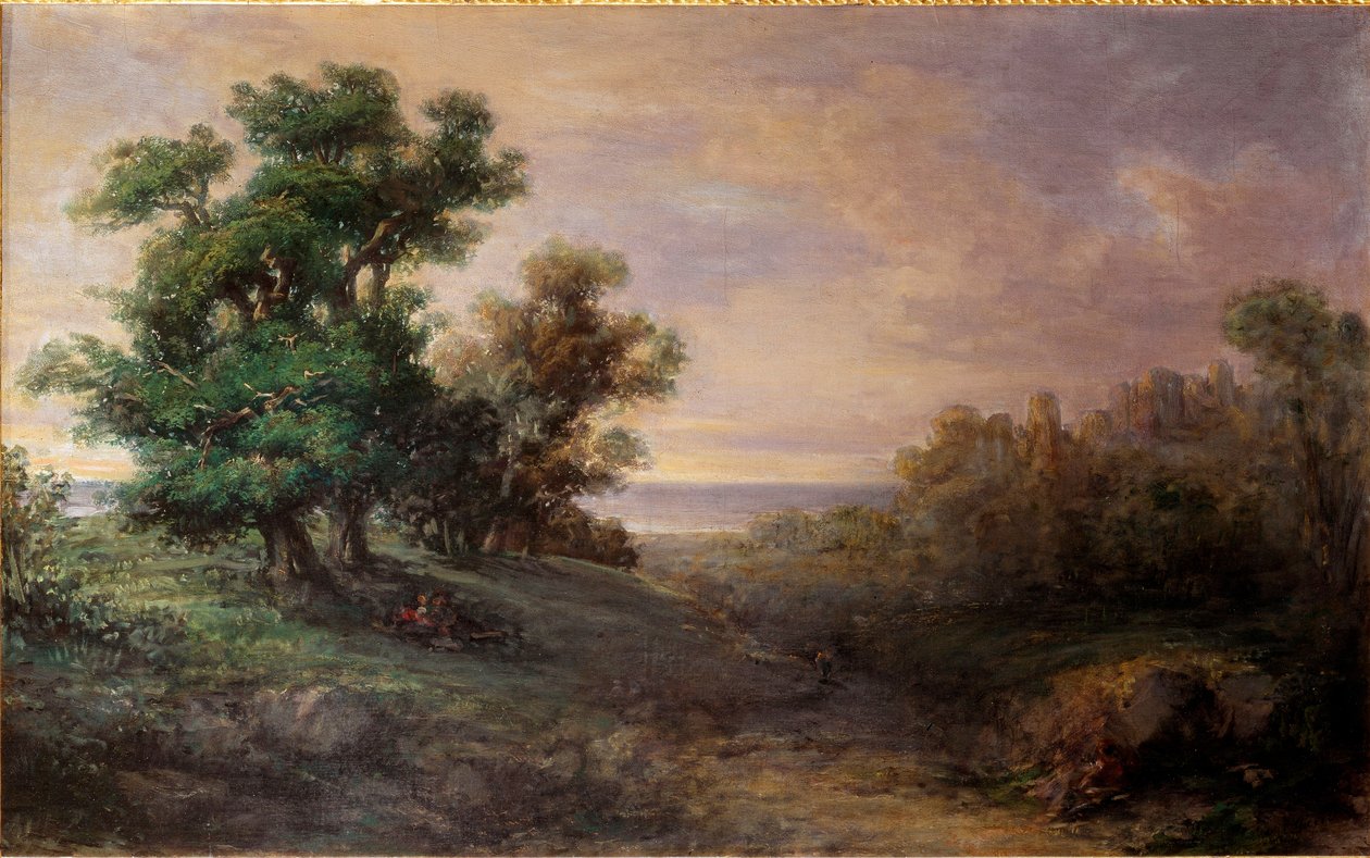 Büyük Ağaçlar Tablosu Giovanni Carnovali dit il Piccio (1804-1873) tarafından 1850 Galleria d