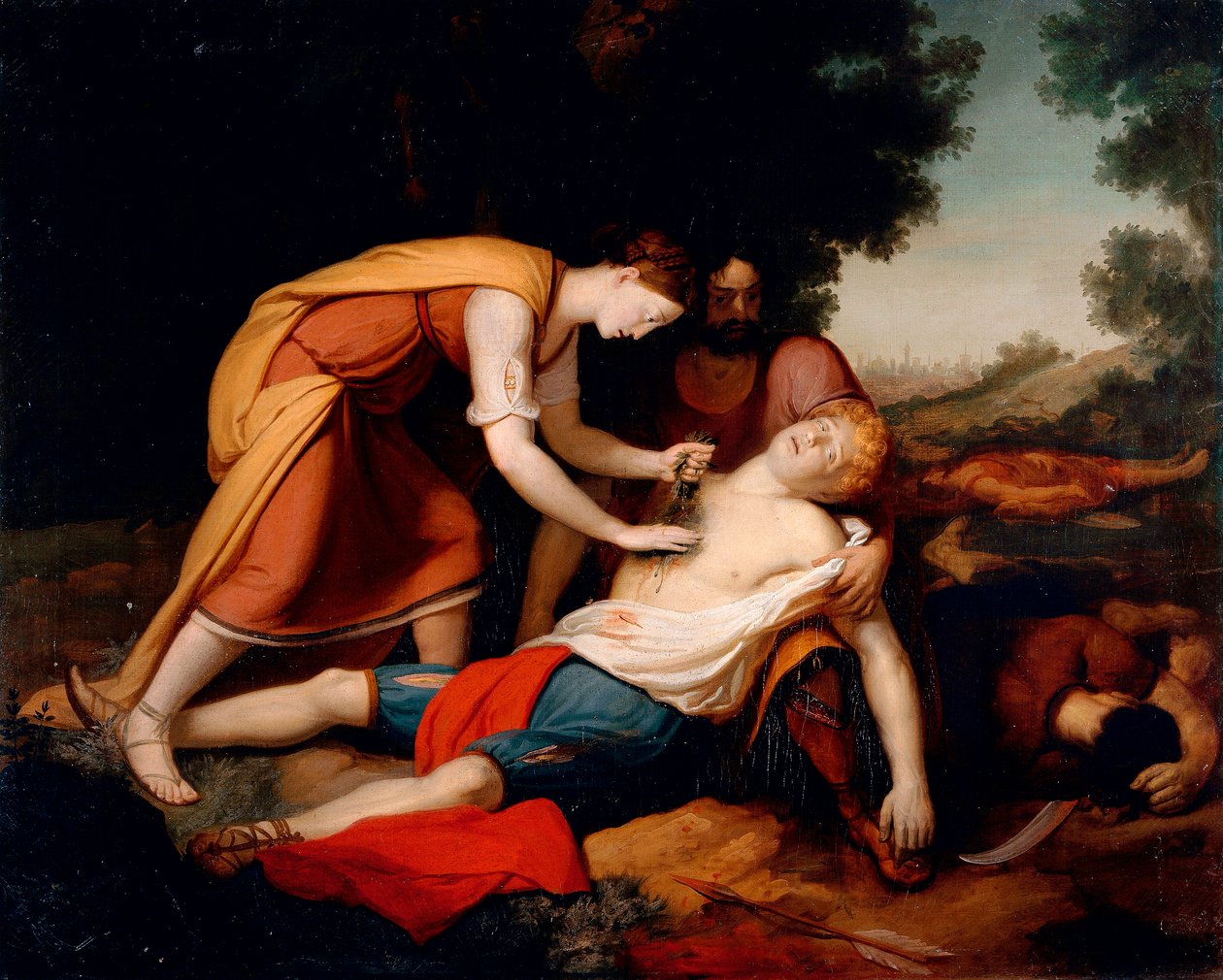 Erminia Tancred'i tedavi ediyor, yazan Gerolamo Costa (1777 -?) by Giovanni (1826 1903) Costa