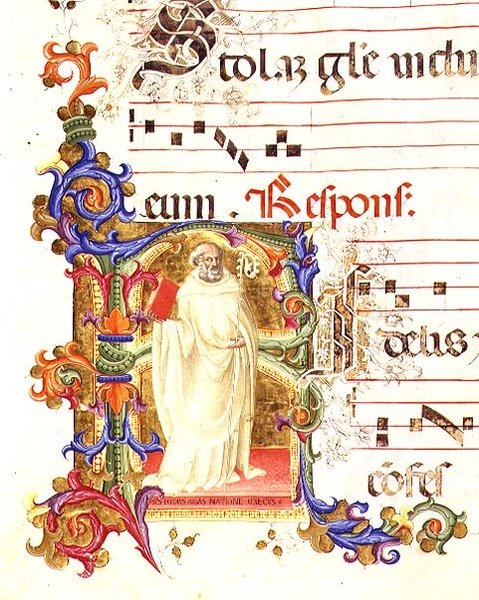 Ms 561 f.1r 14. yüzyılın başlarında San Jacopo di Ripoli Manastırı