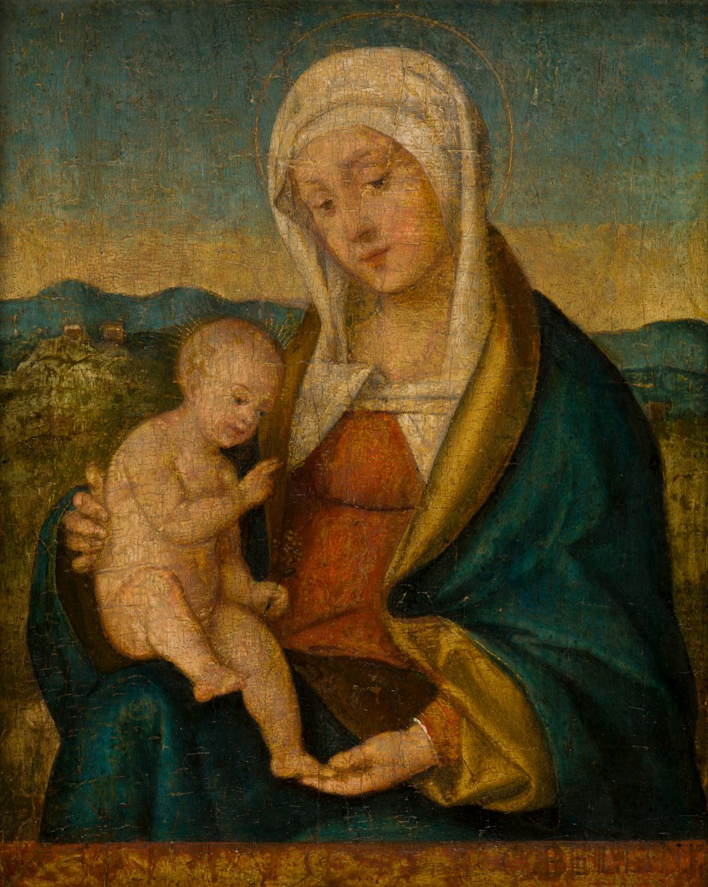 Madonna ve Çocuk, c.1450-1516 (panelde yağlı boya) by Giovanni (style of) Bellini