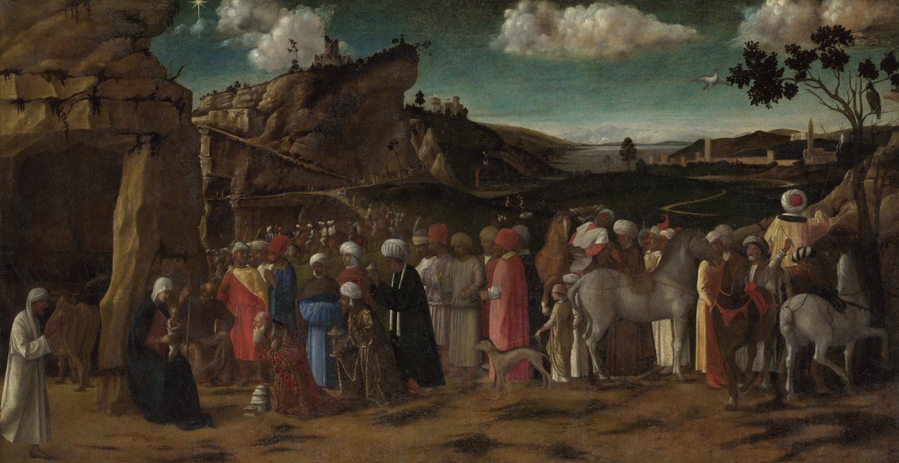 Kralların Hayranlığı, c.1475-80 (tuval üzerine yağlı boya) by Giovanni (workshop of) Bellini