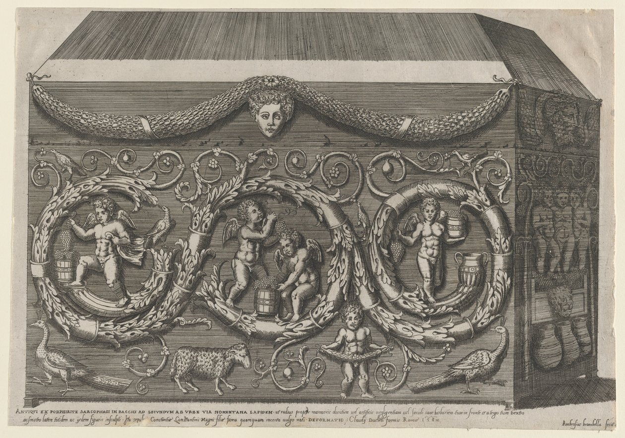 Roma ihtişamının aynası: Arabesklerle süslü Lahit, 1582., 1582 by Giovanni Ambrogio Brambilla