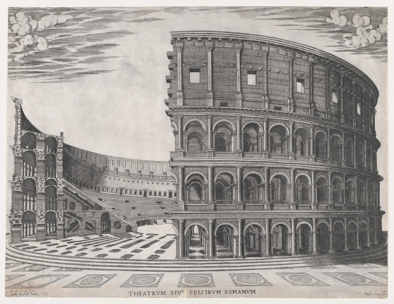 Roma ihtişamının aynası: Kolezyum, 1581., 1581 by Giovanni Ambrogio Brambilla
