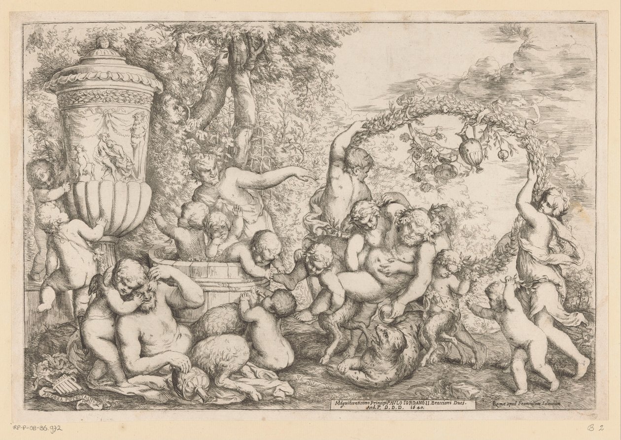 Bacchanaal Silenus ile tanıştı by Giovanni Andrea Podesta