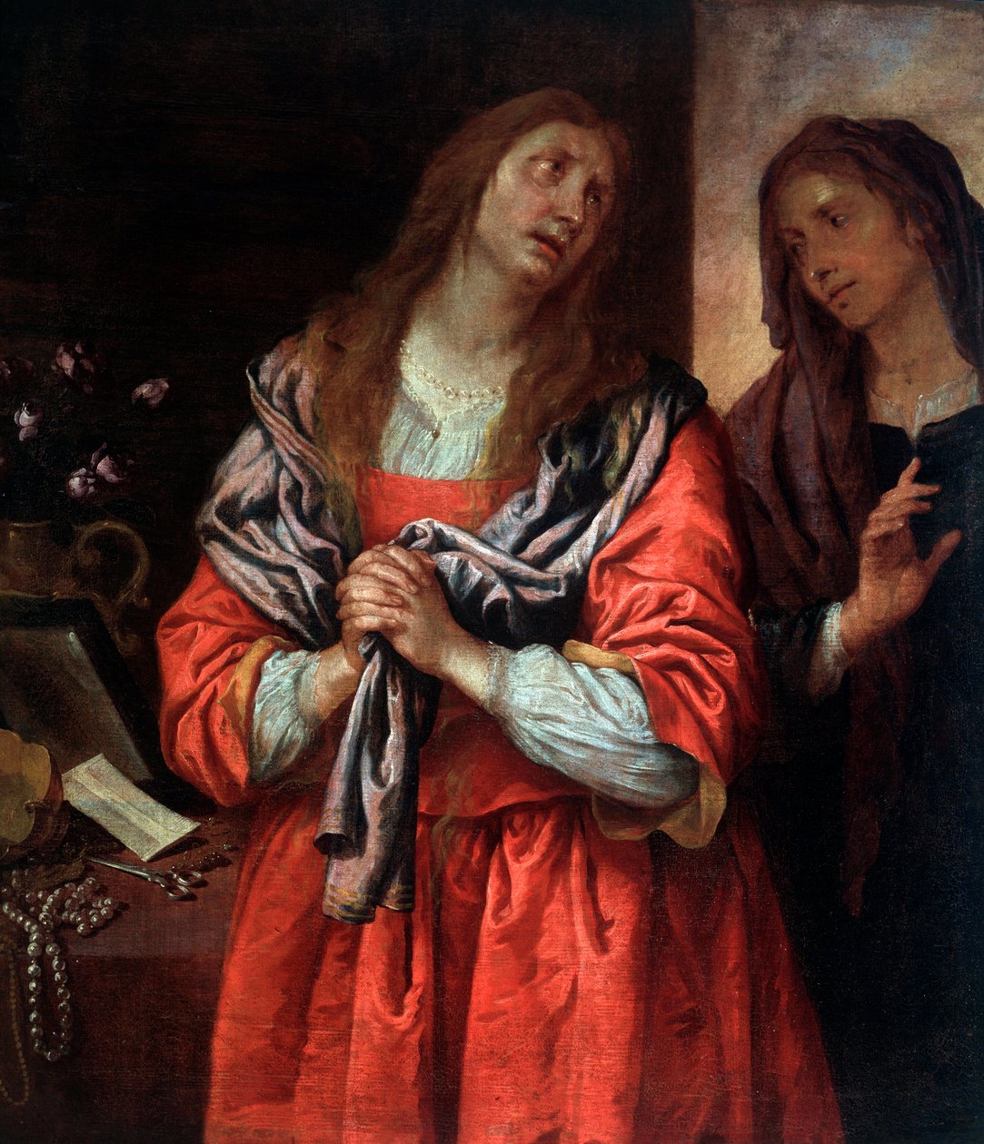 Mary ve Martha (resim, yaklaşık 1640) by Giovanni Andrea di Ferrari