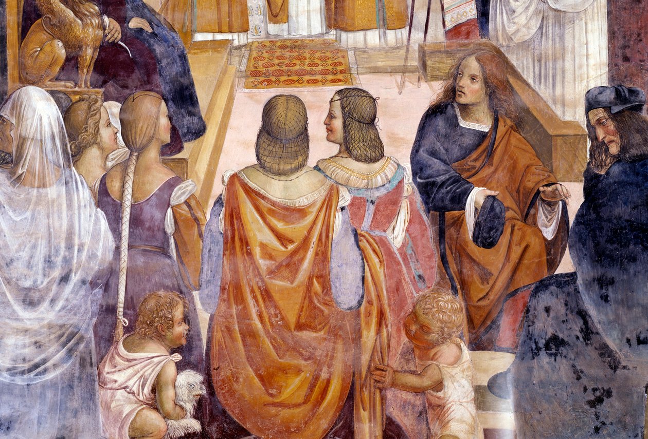 Benedict iki rahibeyi aforoz etti ve ölümlerinden sonra onları akladı. Detay Manastır freski Antonio Bazzi dit il Sodoma (1477 - 1549) Benedictine Tarikatı