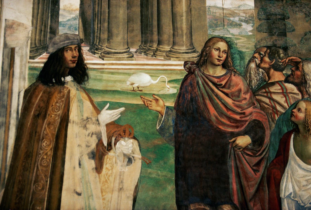 Benedict tahta yalağı onarıyor, Aziz Benedict da Nurcia