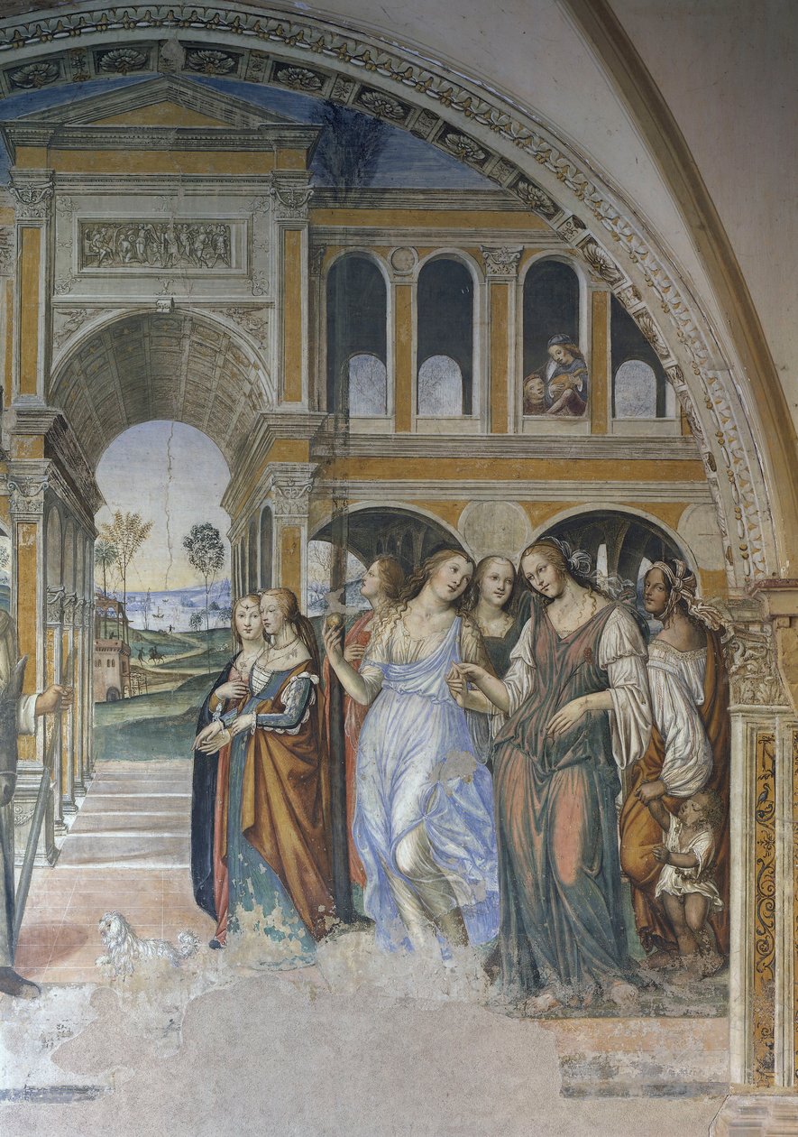 Florentius fahişeleri manastıra gönderiyor, St Benedict