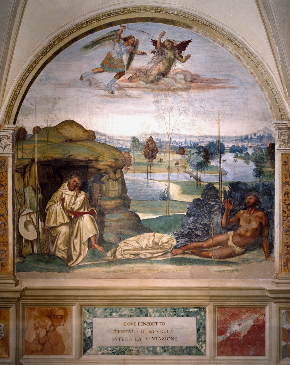Bir melek, Antonio Bazzi dit il Sodoma (1477 - 1549) tarafından Aziz Benedictine
