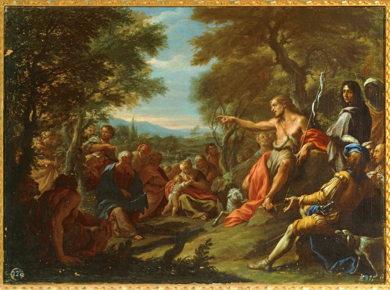 Aziz John vaaz veriyor (resim) by Giovanni Antonio Bazzi Sodoma