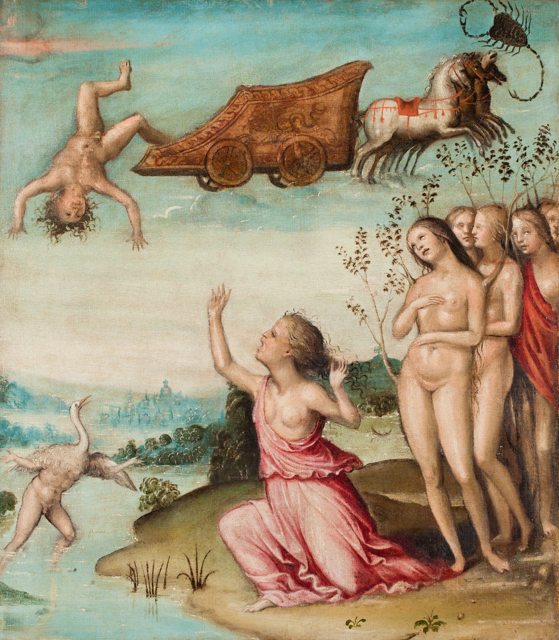 Phaeton'un Düşüşü, 1500'den Sonra (tuval üzerine yağlı boya) by Giovanni Antonio Bazzi Sodoma