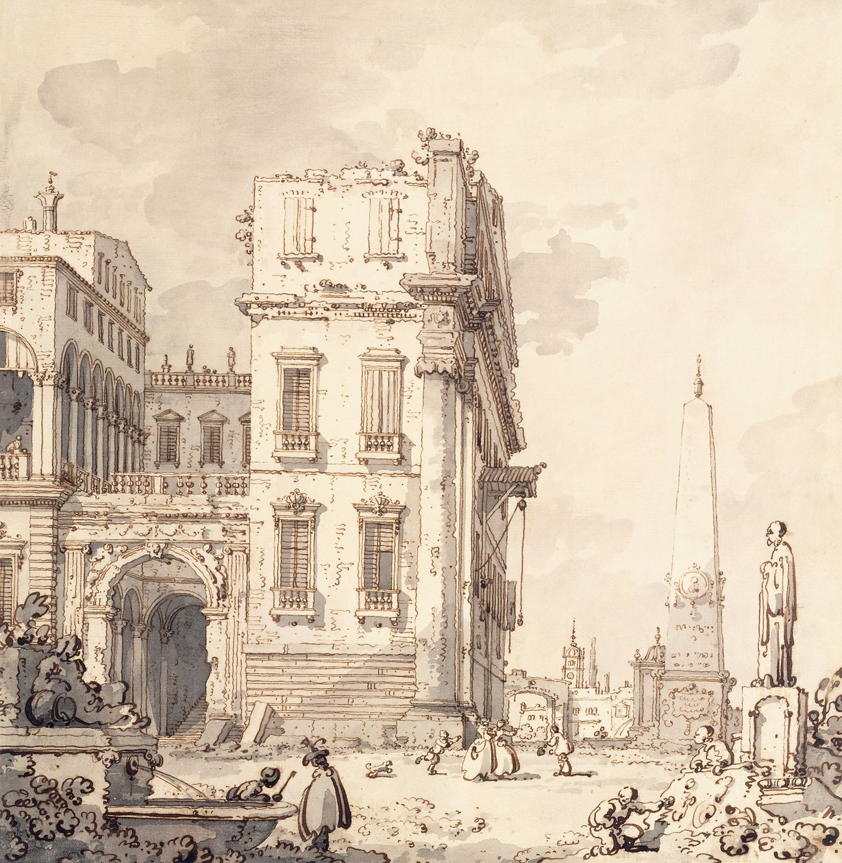 Dikilitaşlı bir Piazza