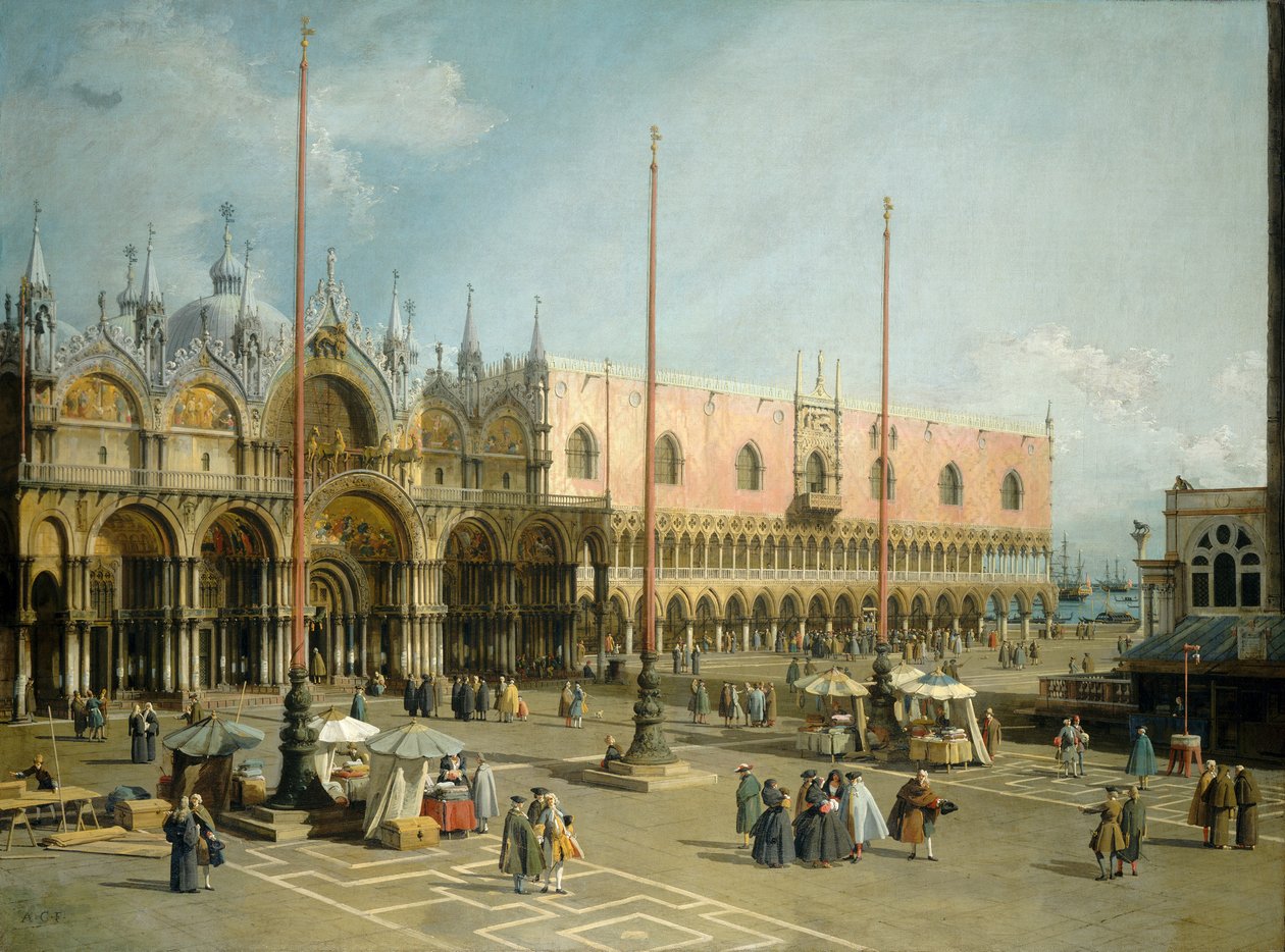 San Marco Meydanı, Venedik, 1742-44 by Giovanni Antonio Canal