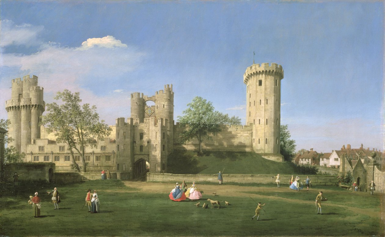 Warwick Kalesi, Avludan Doğu Cephesi, 1752 by Giovanni Antonio Canal