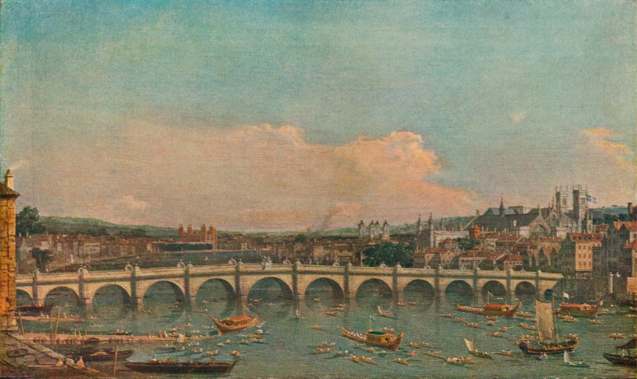 Westminster Köprüsü, c1746 by Giovanni Antonio Canal