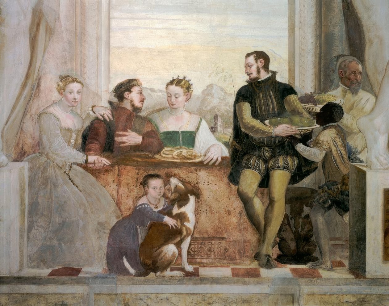 Caldogno, Villa, Das Bankett / Fasolo by Giovanni Antonio Fasolo