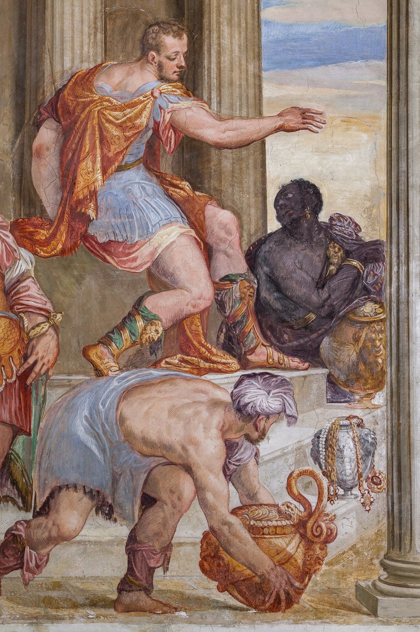 Kleopatra Ziyafetinden Detay, Şömine Odası, c.1560-65 (fresk) by Giovanni Antonio Fasolo