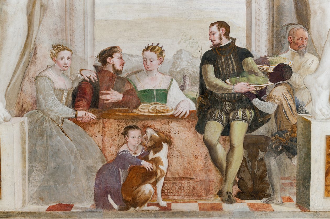 Ziyafet, Ana Salon, c.1570 (fresk) by Giovanni Antonio Fasolo