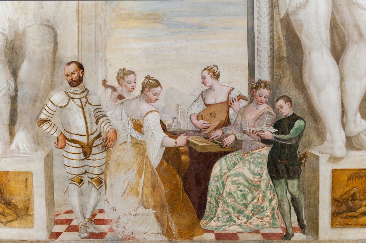 Konser, Ana Salon, c.1570 (fresk) by Giovanni Antonio Fasolo