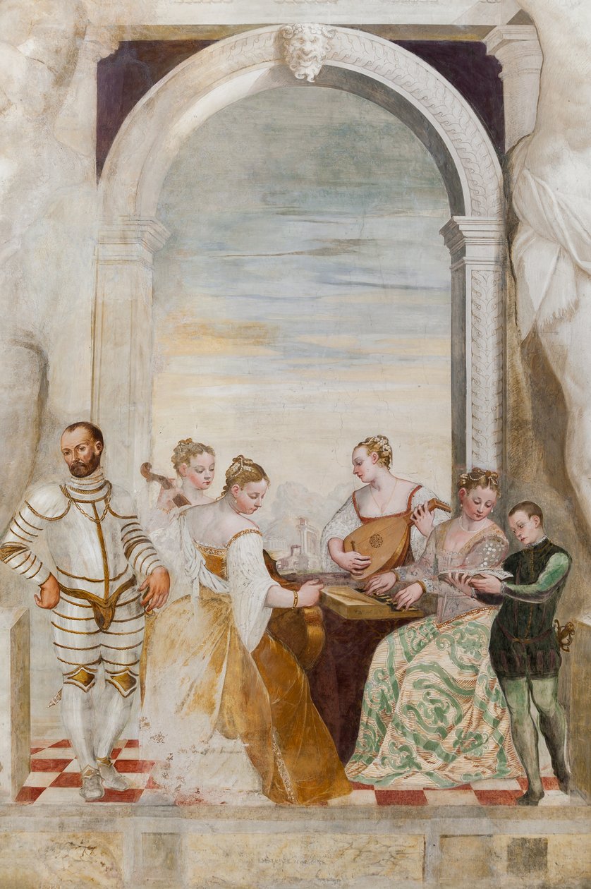 Konser, Ana Salon, c.1570 (fresk) by Giovanni Antonio Fasolo