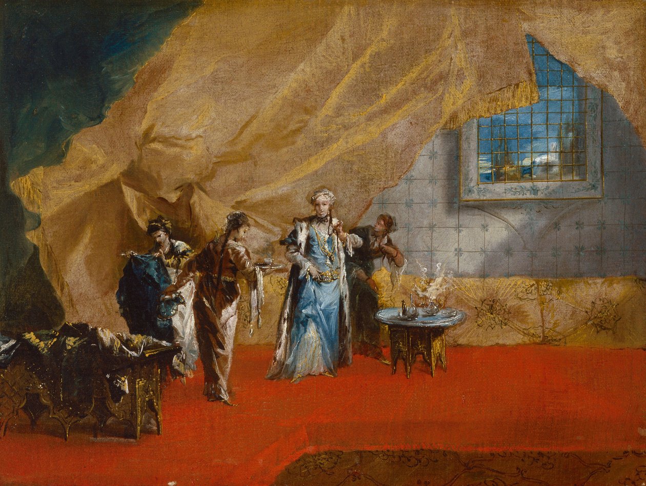 Haremde Kahve İçen Sultan by Giovanni Antonio Guardi