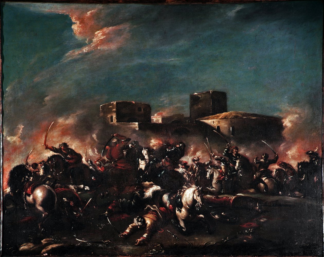 Giovanni Antonio Guardi (1699-1760) tarafından Savaş Tablosu 18. yüzyıl Venedik Museo Correr by Giovanni Antonio Guardi