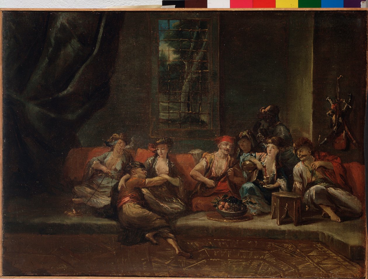 Harem, Türk sahnesi - tuval üzerine yağlıboya by Giovanni Antonio Guardi