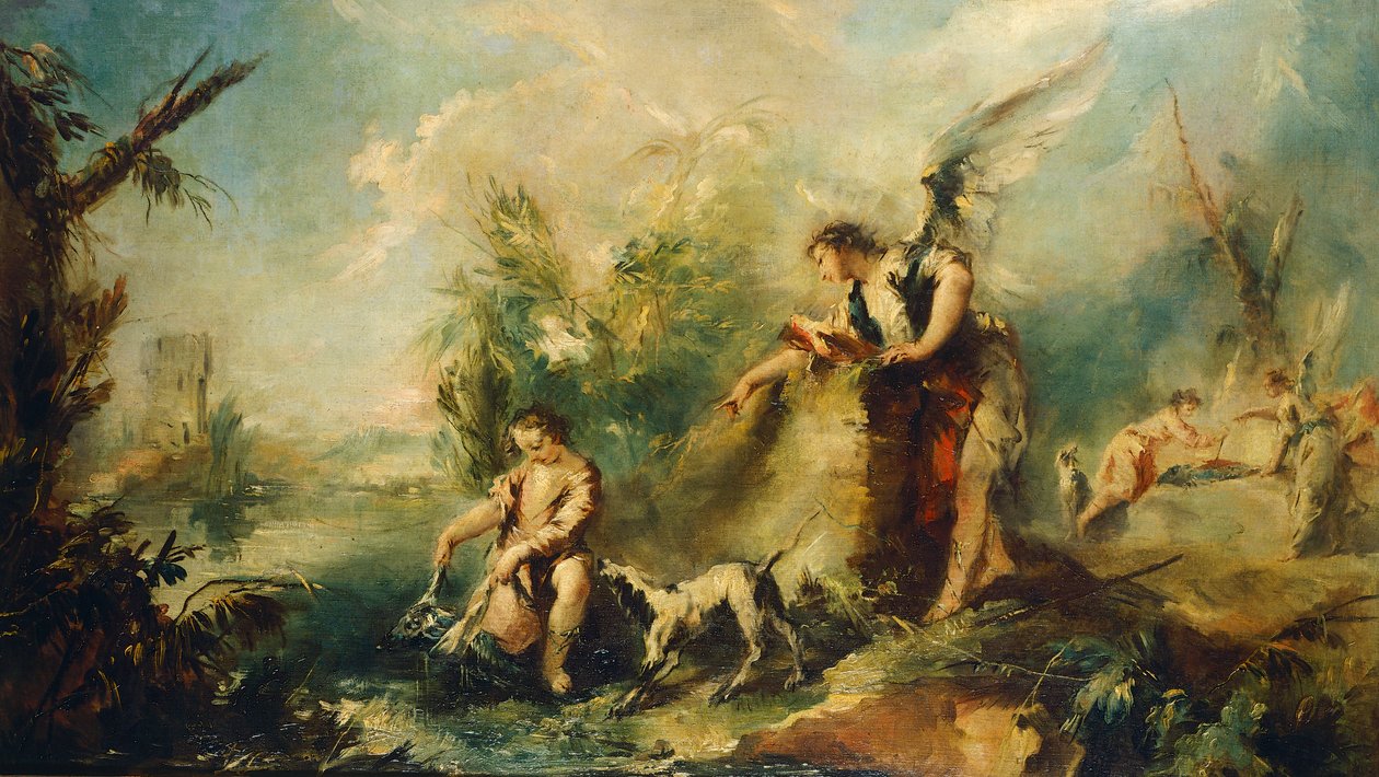 Tobias ve Balık, detay by Giovanni Antonio Guardi