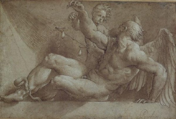 Zaman Alegori (çizim) by Giovanni Antonio Pordenone
