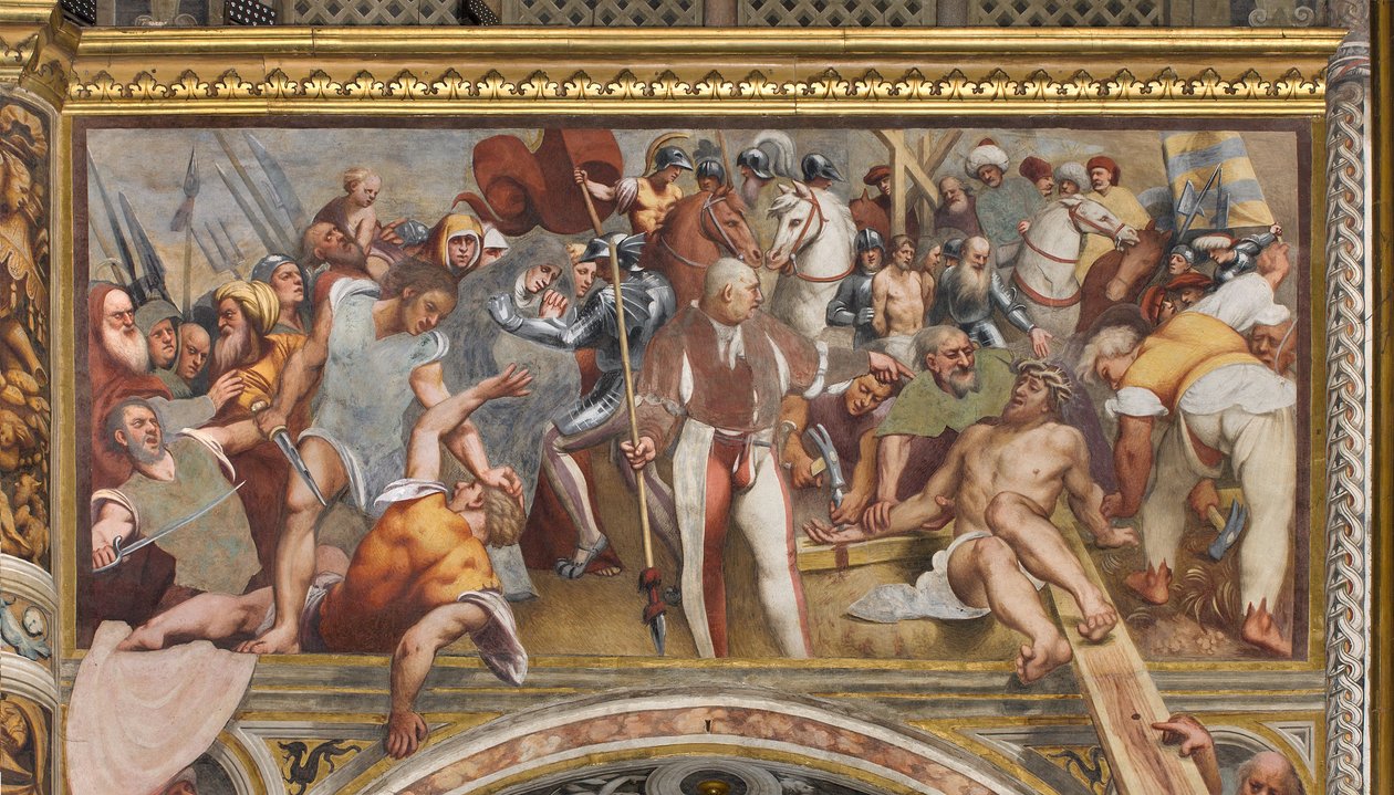 Orta Koridor, İlk Güney Açıklığı, İsa çarmıha gerilmiş, Pordenone by Giovanni Antonio Pordenone