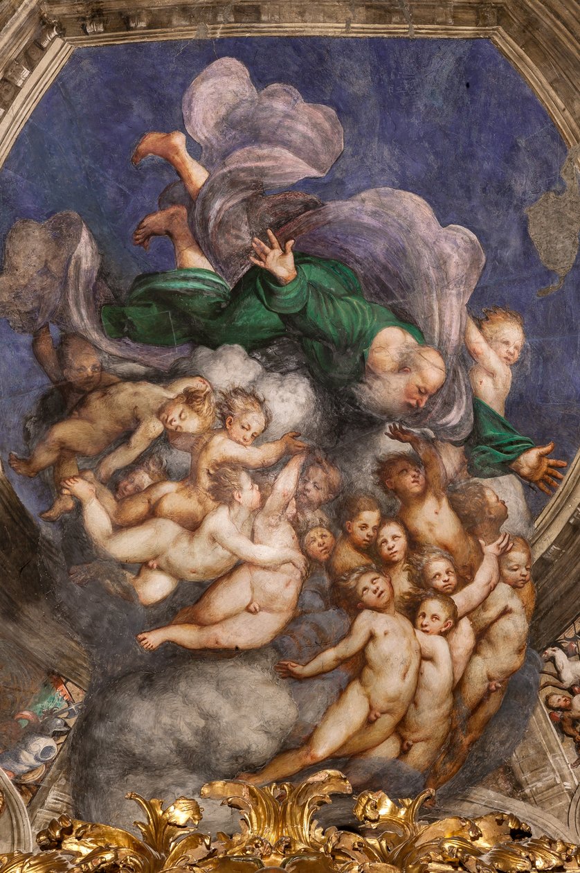 Melekler Arasında Yaratıcı Olarak Tanrı, c.1529 (fresk) by Giovanni Antonio Pordenone