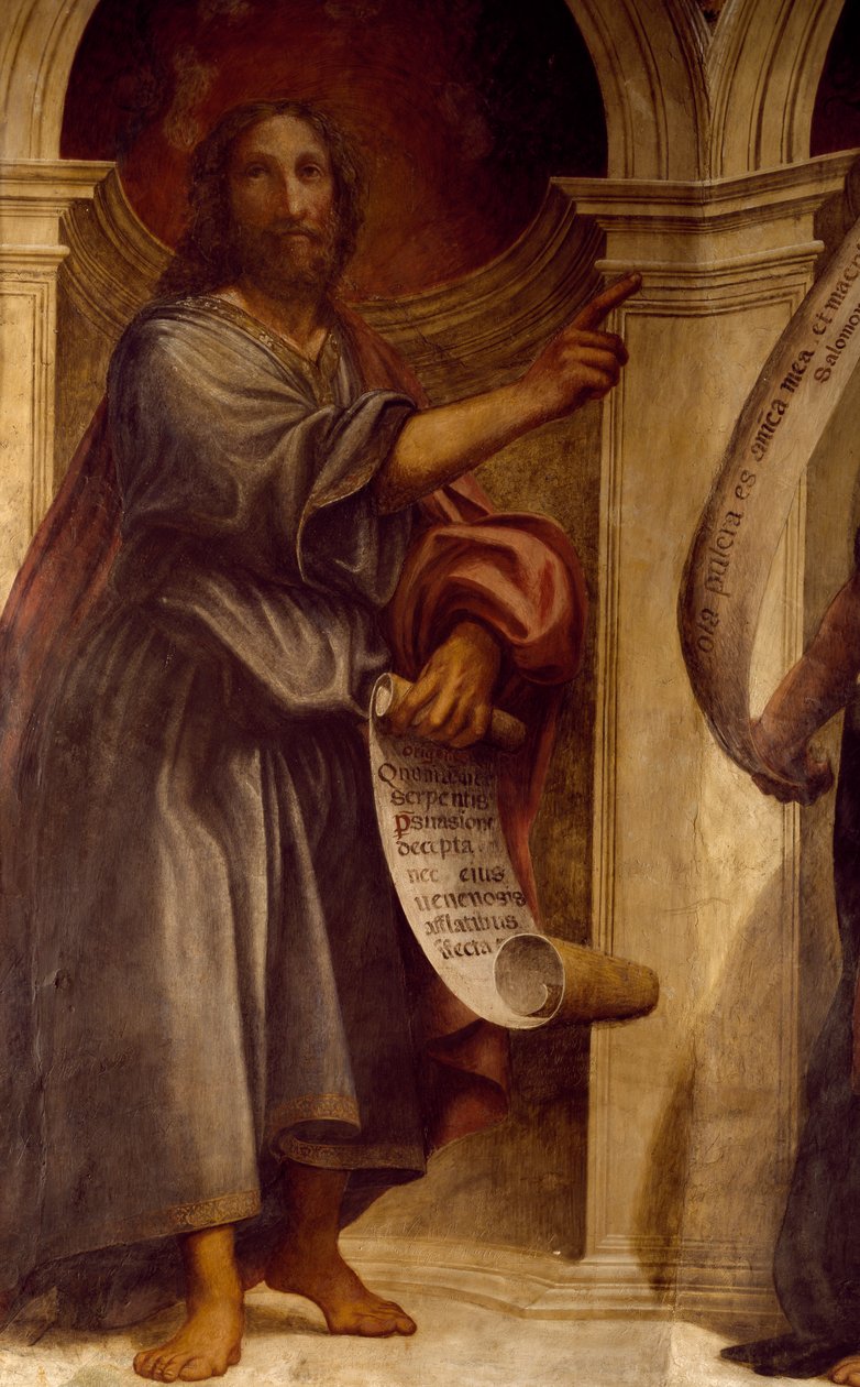 Isaiah, Peygamberlerden detay, fresk, St. Francis Kilisesi, St. Anne