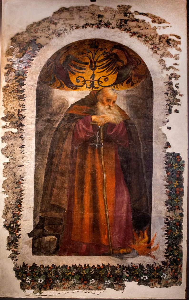 Aziz Antonio (tuval üzerine yağlı boya) by Giovanni Antonio Pordenone