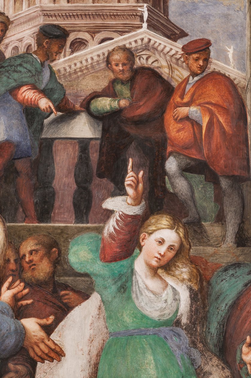 St. Catherine'in Filozoflarla Tartışması, 1530-32 (fresk) (3601450) by Giovanni Antonio Pordenone