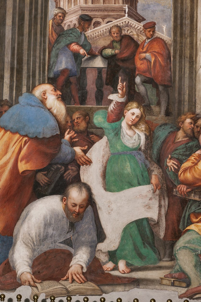 St. Catherine'in Filozoflarla Tartışması, 1530-32 (fresk) (3601450) by Giovanni Antonio Pordenone