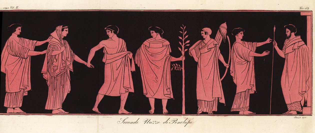 Gelin Penelope, zamiriyle veya başhemşiresiyle duvaklı by Giovanni Antonio Sasso