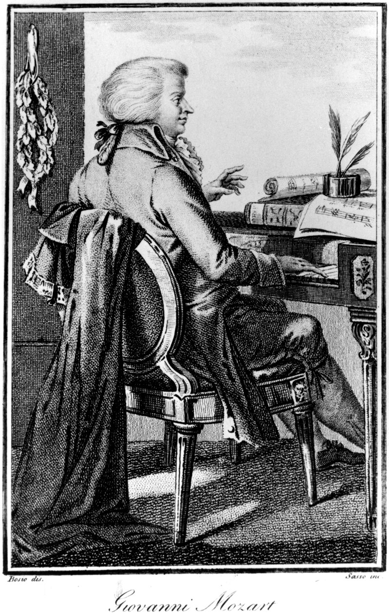 Wolfgang Amadeus Mozart, Avusturyalı besteci, c1784-1827 by Giovanni Antonio Sasso