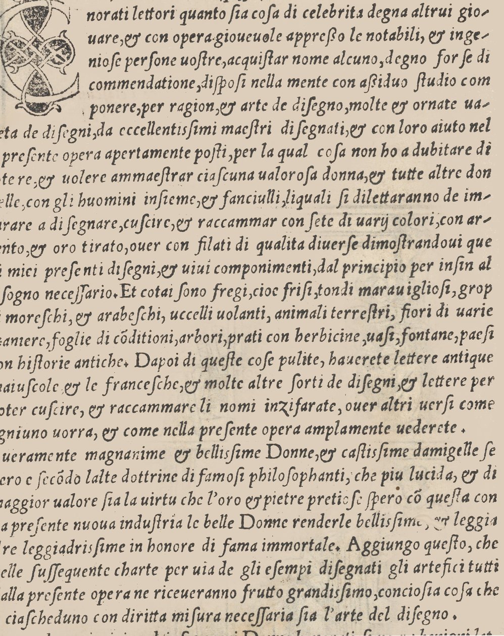 Recammi örneği, başlık sayfası verso, 1530. by Giovanni Antonio Tagliente
