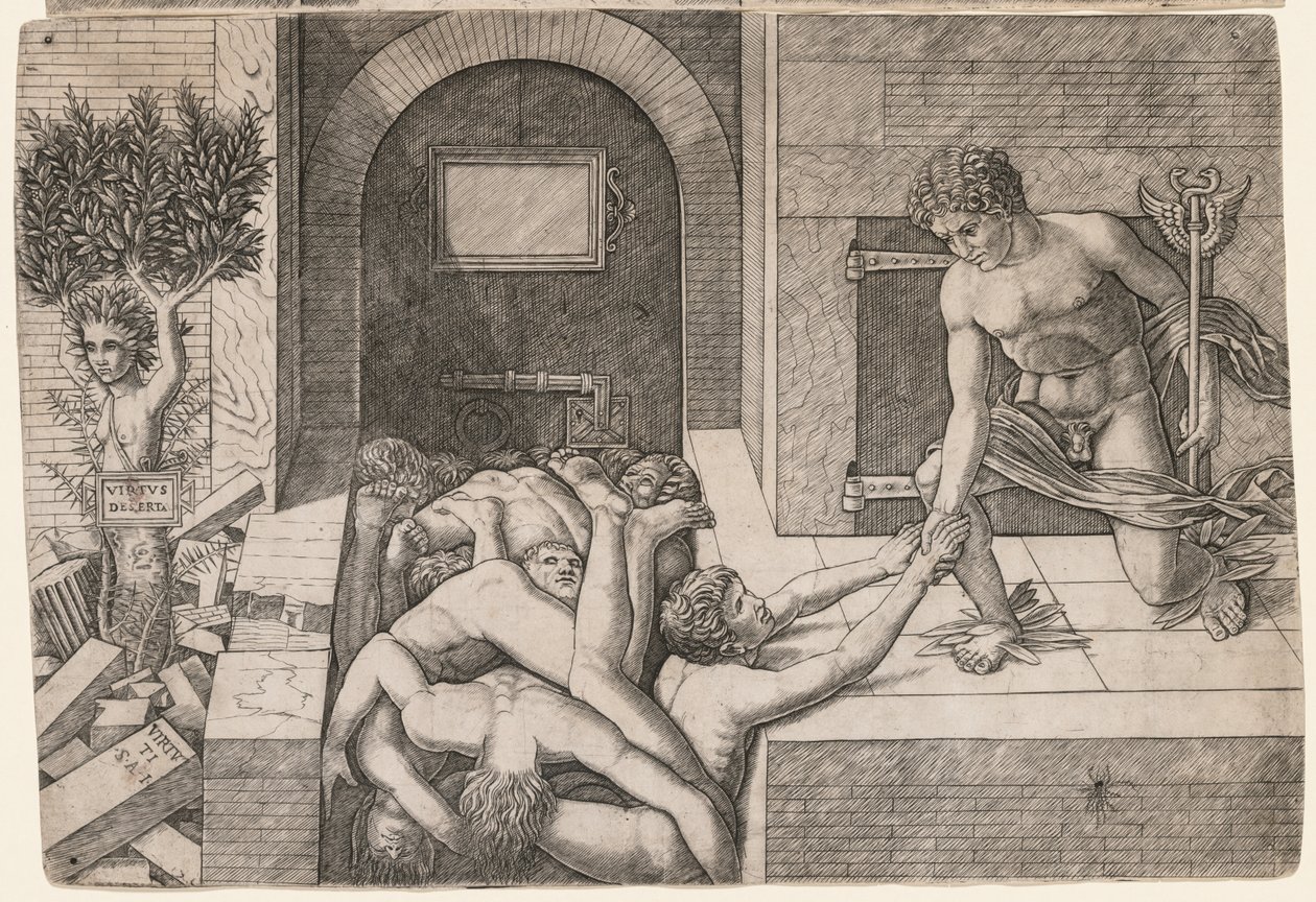 İnsanlığın Kurtulmasının Alegorisi: Virtus Deserta by Giovanni Antonio da Brescia