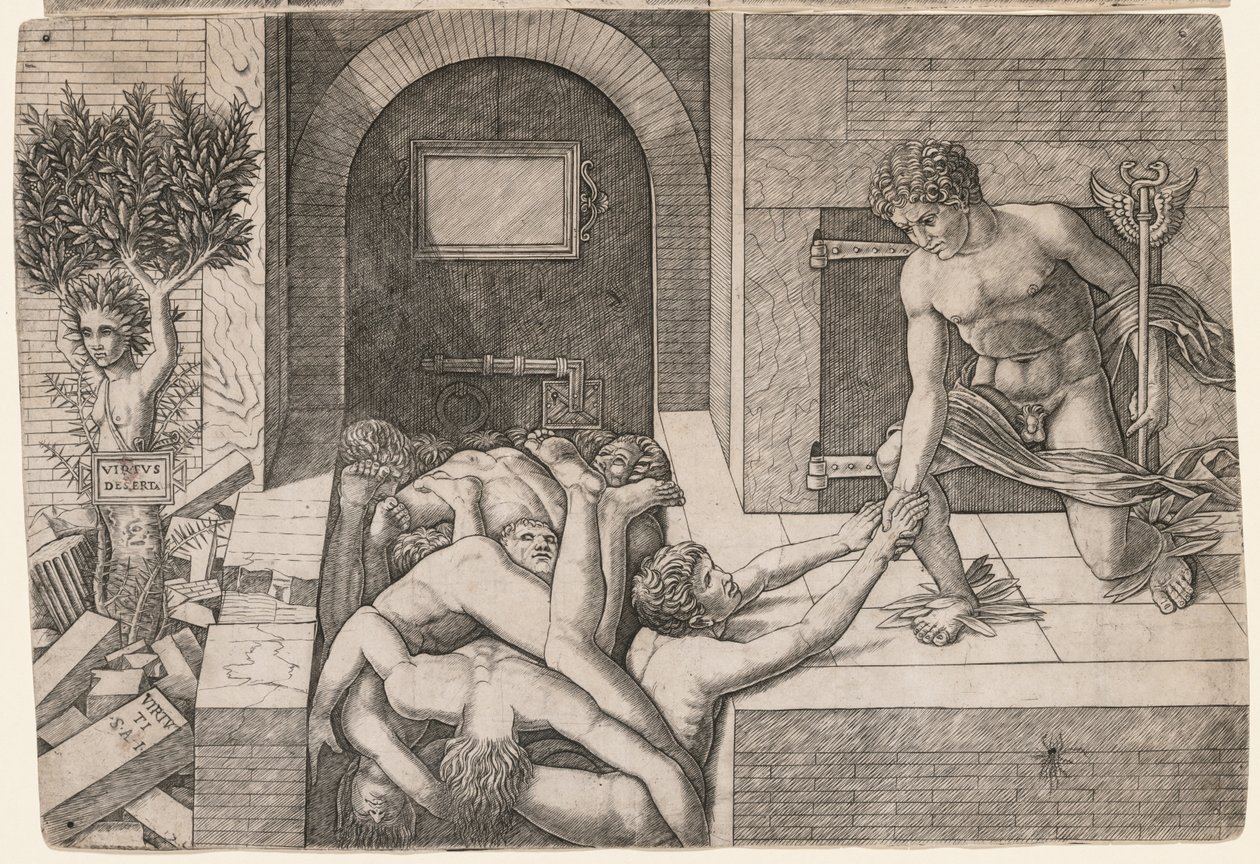 İnsanlığın Kurtarma Alegorisi: Virtus Deserta, c. 1500-1505. by Giovanni Antonio da Brescia