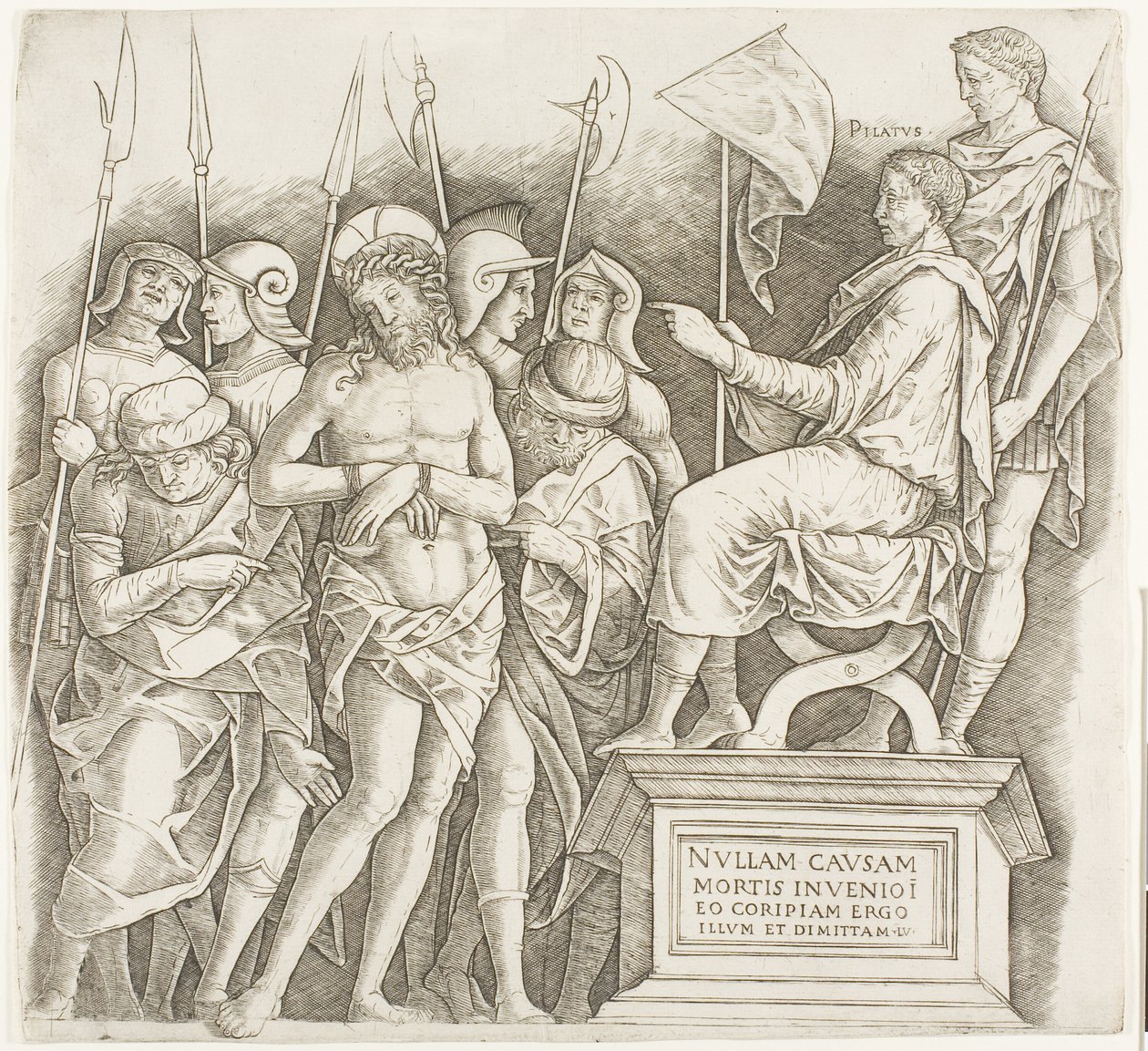 Pilatus'tan önce İsa by Giovanni Antonio da Brescia