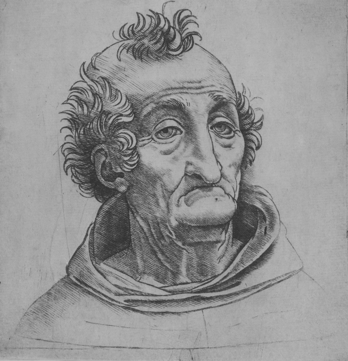 Yaşlı bir adamın başı, ca. 1490-1525. by Giovanni Antonio da Brescia