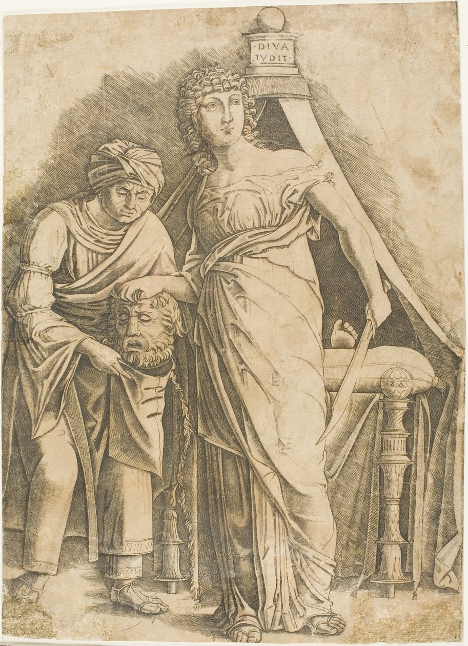 Holofernes Başkanı ile Judith by Giovanni Antonio da Brescia