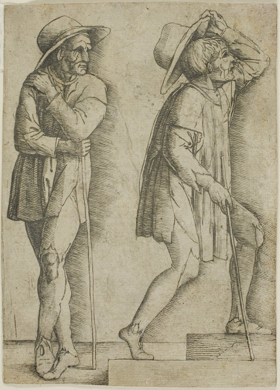 iki köylü by Giovanni Antonio da Brescia