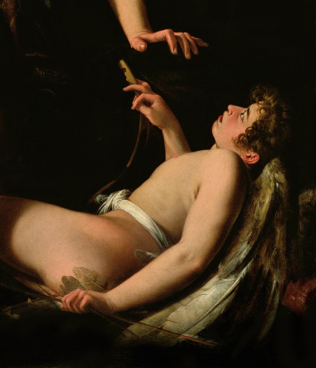 Kutsal Aşk ve Saygısız Aşktan Aşk Tanrısı Detayı, 1602 by Giovanni Baglione