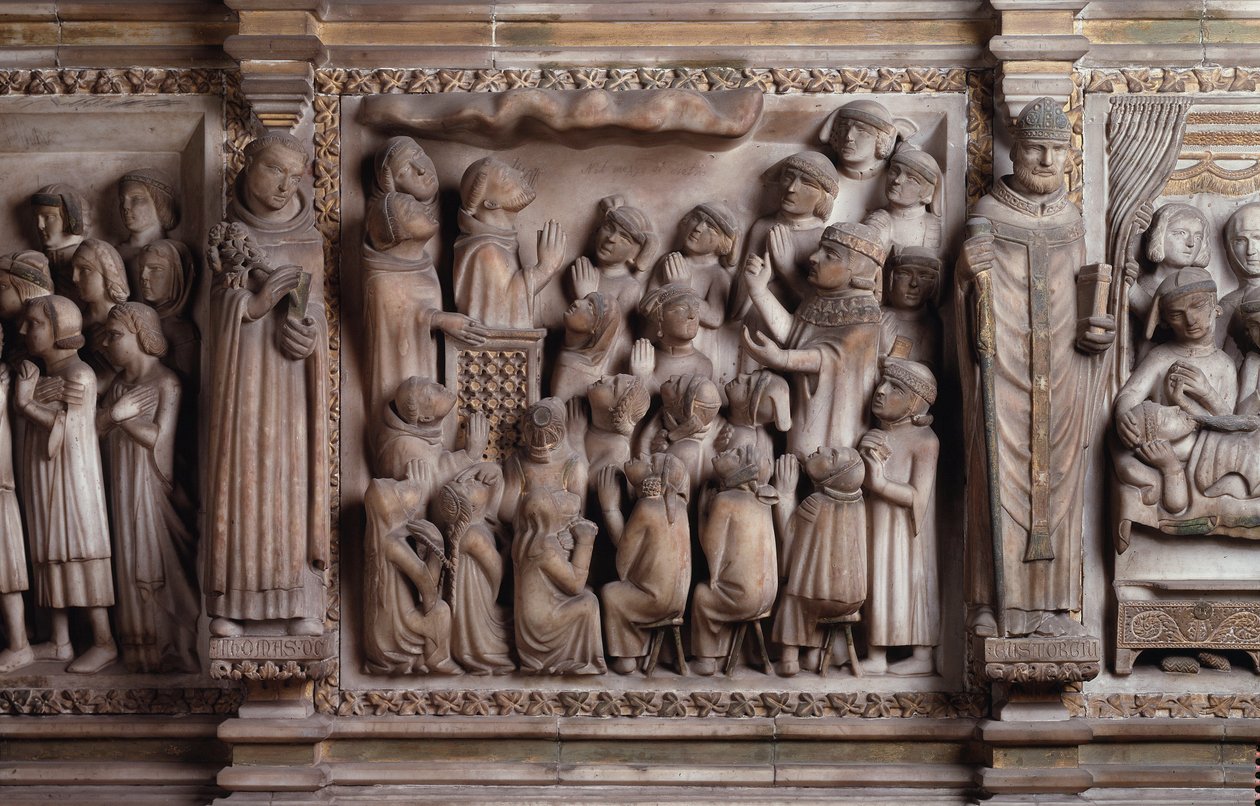 Bulut Mucizesi Beyaz mermer heykel, 1336-1339, Giovanni di Balduccio tarafından by Giovanni Balduccio