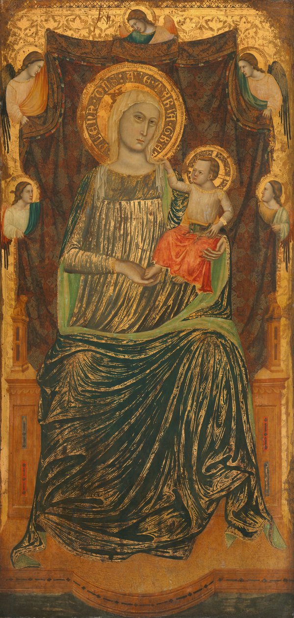 Beş Melekli Madonna ve Çocuk by Giovanni Baronzio